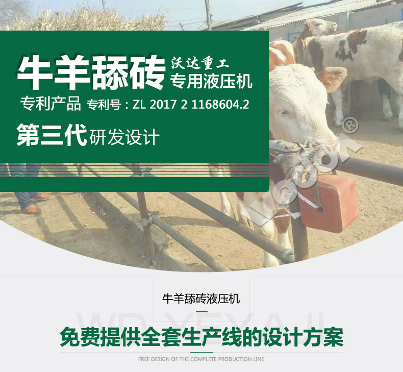 牛羊(yáng)舔磚專用(yong)液壓機