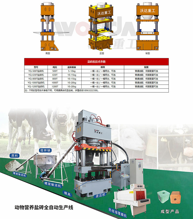 牛羊舔磚液壓機(jī)參數 牛羊舔磚液(yè)壓機參數